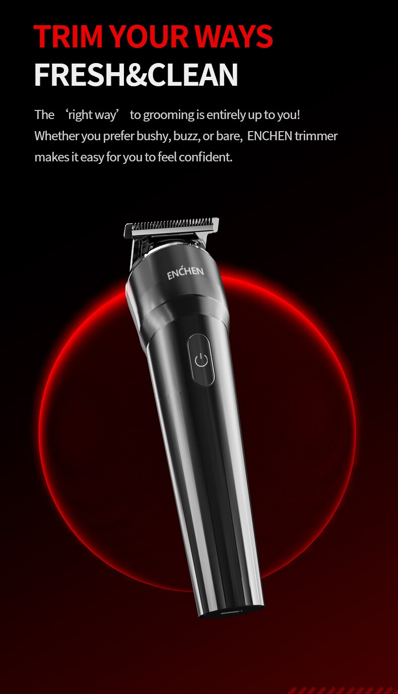 ENCHEN Beardo Trimmer Hair Cutting Machine For Barber Men's Grooming Tools Rechargeable Electric Hair Clipper With Travel Lock