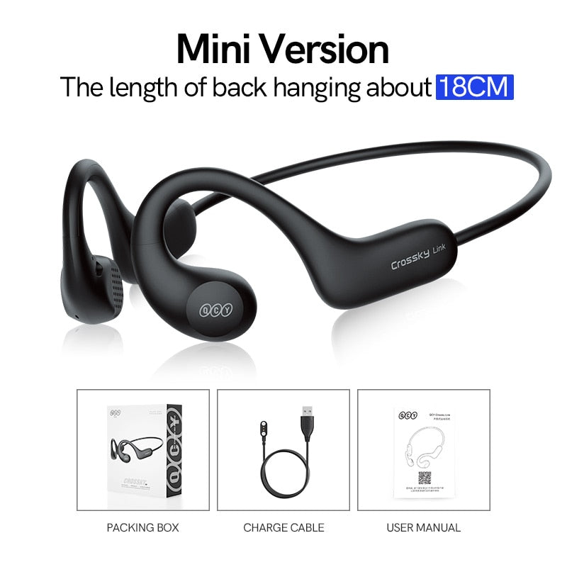 QCY T22 Crossky Link Wireless Bluetooth Earphones BT5.3 Sports Headphones Cycling Running ENC Noise Reduction EarHook Headset