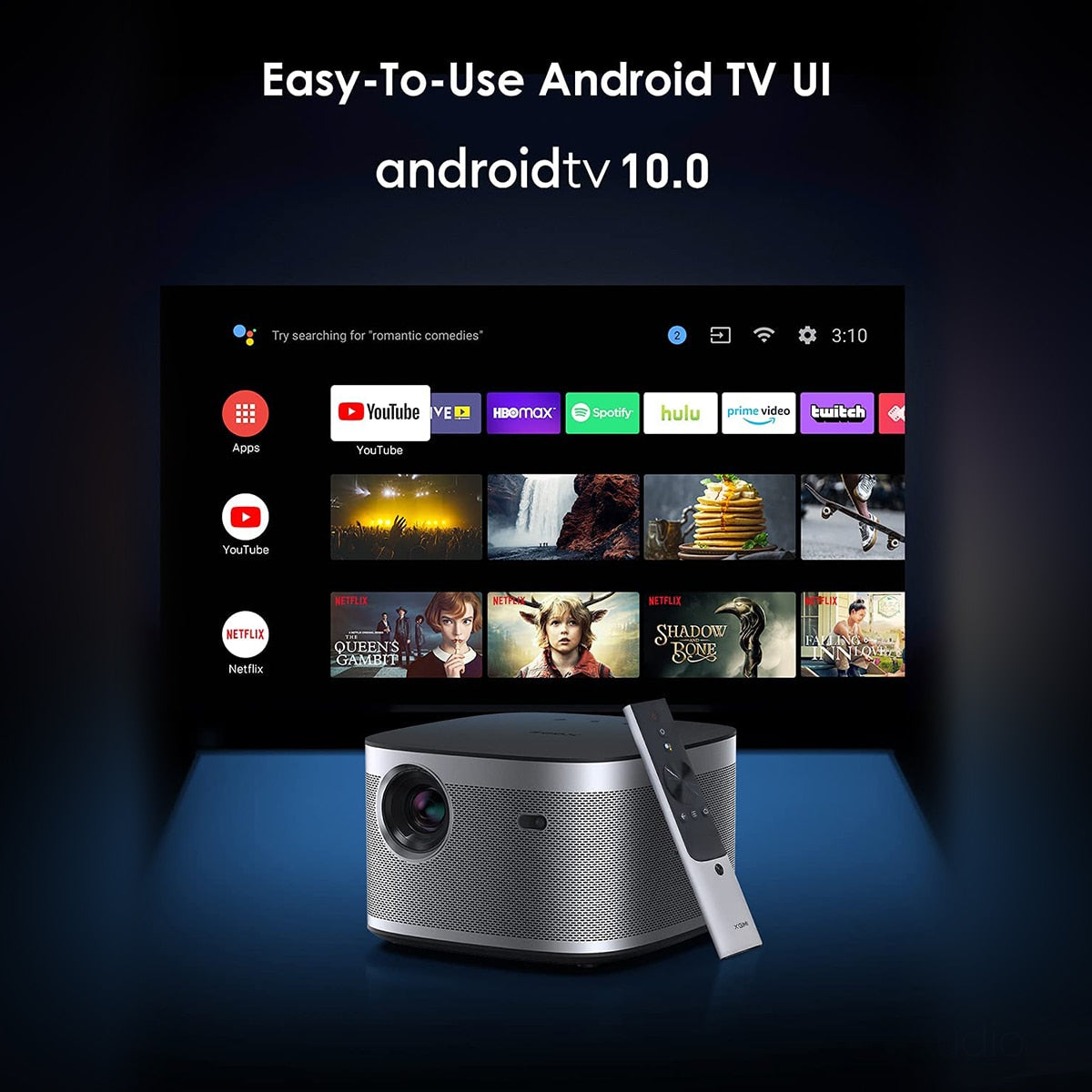 XGIMI Horizon  DLP Smart Projector  Infinite Zoom Android TV 10.0 Harman Kardon speaker 2200 ANSI lumens 4K