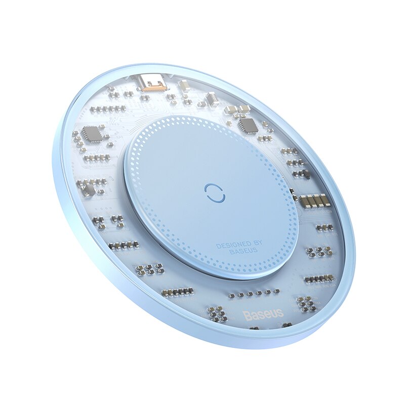Baseus 15W Fast Wireless Charger For iPhone 14 13 For Airpods Visible Qi Wireless Quick Charging Pad For Samsung S22 Xiaomi LG