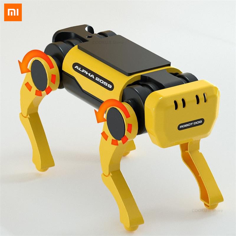 New Xiaomi Solar Electric Mechanical Dog Cow Children Educational Assembly Tech Puzzle Toy Bionic Smart Robot Dog Toys