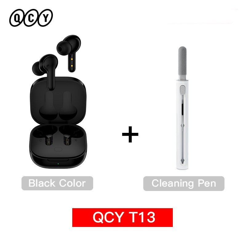 QCY T13 Wireless Smart Headphone BT5.1 TWS Earphone 4 Mic ENC HD Call Headset Touch Control Earbuds Long Standby 40H