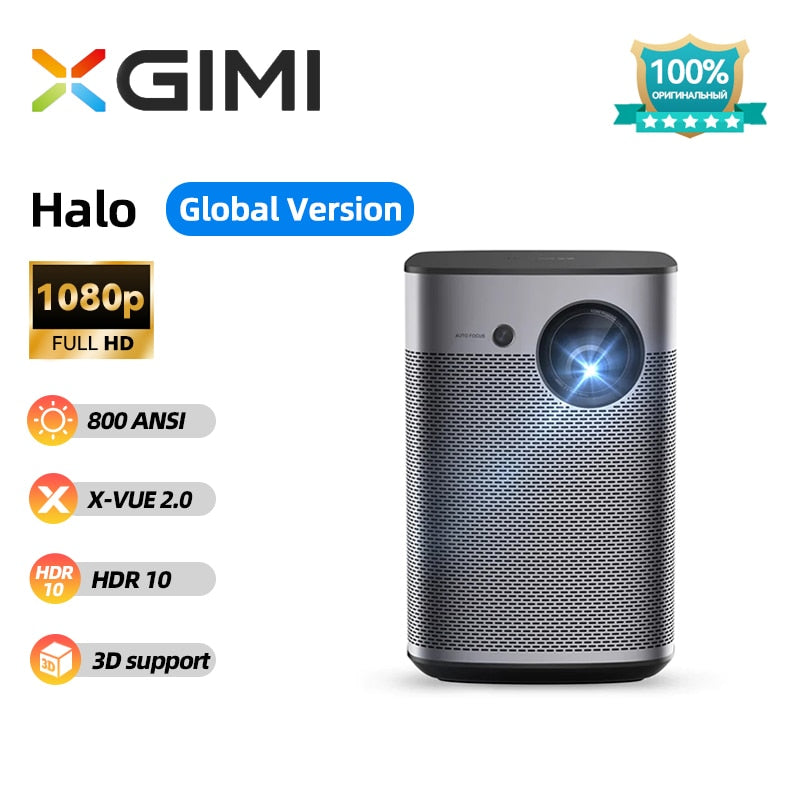 XGIMI Halo Mini Portable Projector Full HD 1080P Global Version Screenless TV With 17100mAh Battery Android 9.0 3D Home Cinema