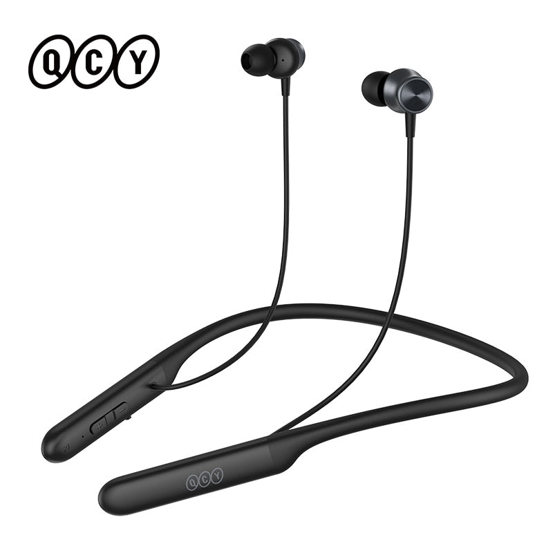 QCY C1 C2 Wireless Headphone Bluetooth 5.2 Magnetic Sport Neckband Earphones 50H Long Standby Headset Stereo Earbuds