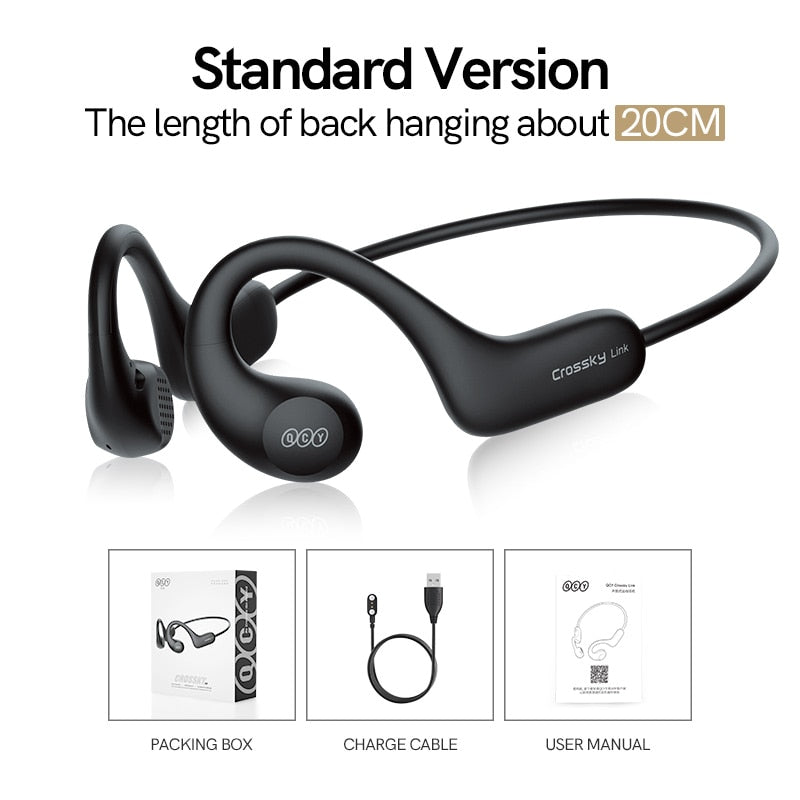 QCY T22 Crossky Link Wireless Bluetooth Earphones BT5.3 Sports Headphones Cycling Running ENC Noise Reduction EarHook Headset
