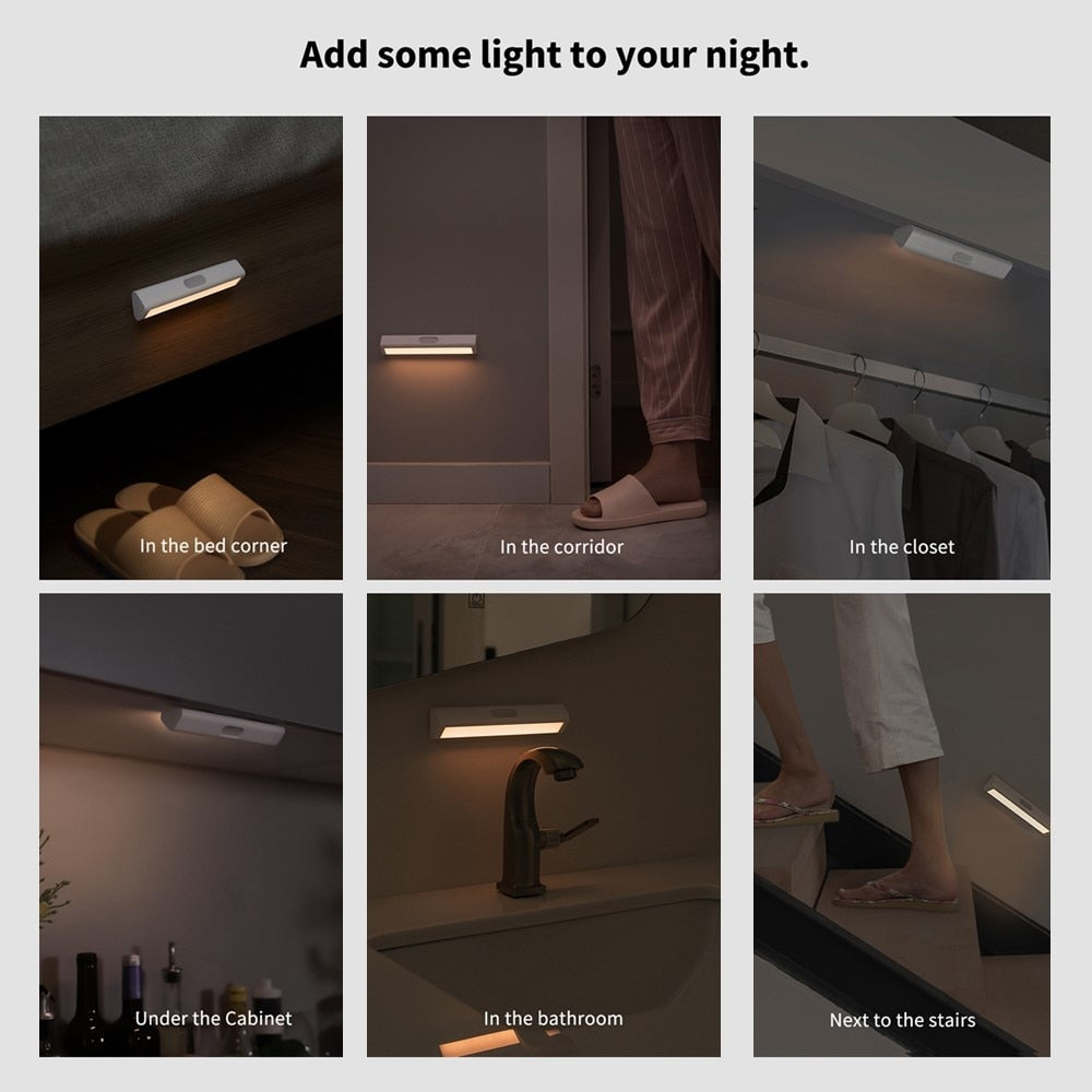Aqara Induction LED Night Light Magnetic Installation with Human Body Light Sensor 2 Level Brightness 8 Month Standby Time