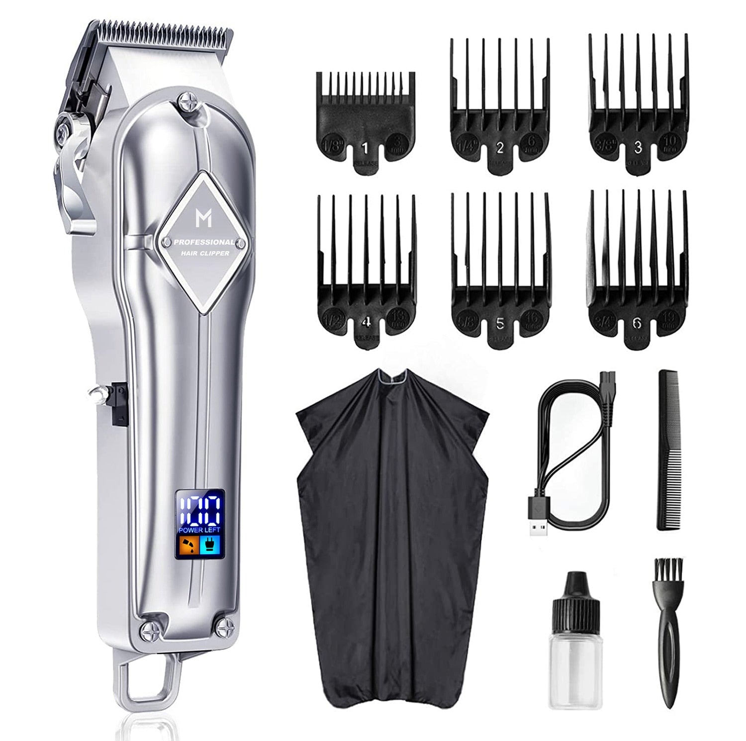 Limural Hair Clippers for Men Professional Hair Cutting Kit Beard Trimmer Barbers Cordless Close Cutting T-Blade Trimmer Kit
