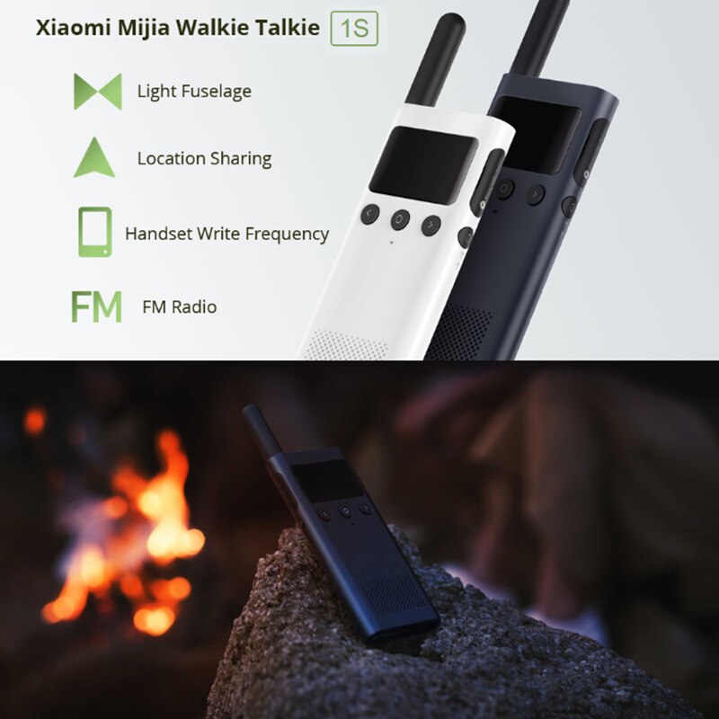 Fast Ship Xiaomi Smart Walkie Talkie 1S FM Radio Outdoor Speaker Phone APP Control Location Share Fast Team Talk рация Call