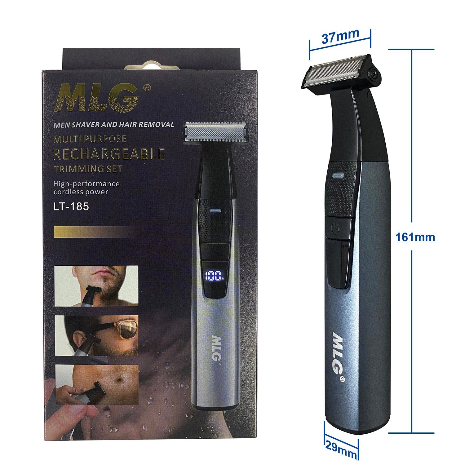 MLG LT-185 USB Electric Shaver for Effortless Body Grooming, Beard Styling, Armpit,Chest Hair Removal for Men -One Blade Design