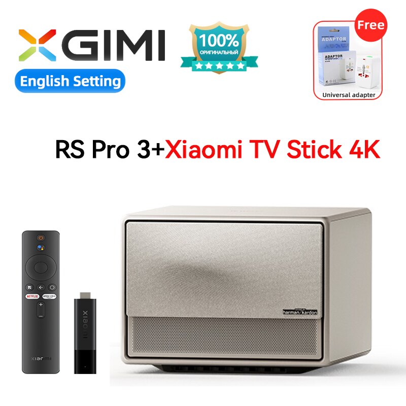 XGIMI RS Pro 3 Projector 4K Dual Light Laser+LED 4000Ansi DLP 3D Beamer Video Home Theater Cinema 4G+128G Screenless Tv Smart