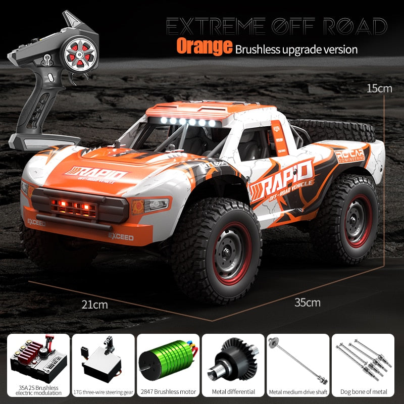 JJRC Q130 2.4G Rc Car 1:14 70KM/H 4WD Brushless Motor Remote Control Car High Speed Drifting Off Road Truck  Adult Children Toys
