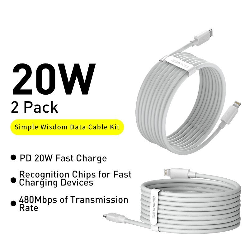 Baseus USB Type C PD 20W Cable for iPhone SE 11 12 13 14 Pro X XS 8 Fast USB C Cable for iPhone Type C Charging Wire