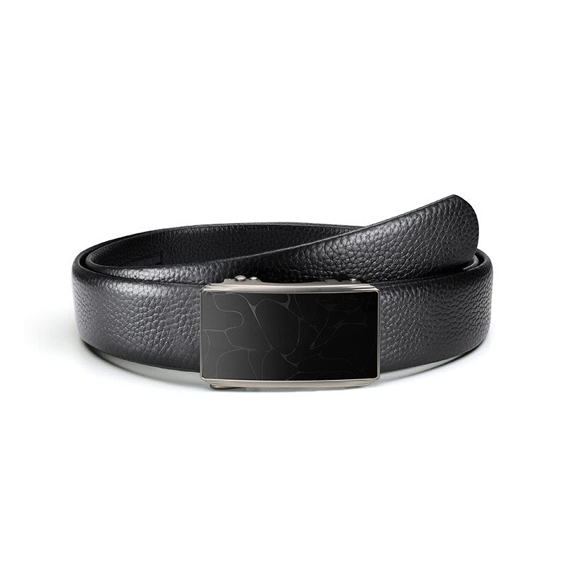 Qimian belt male leather automatic buckle belt head layer pure cow leather belt male trend ins young people casual gift