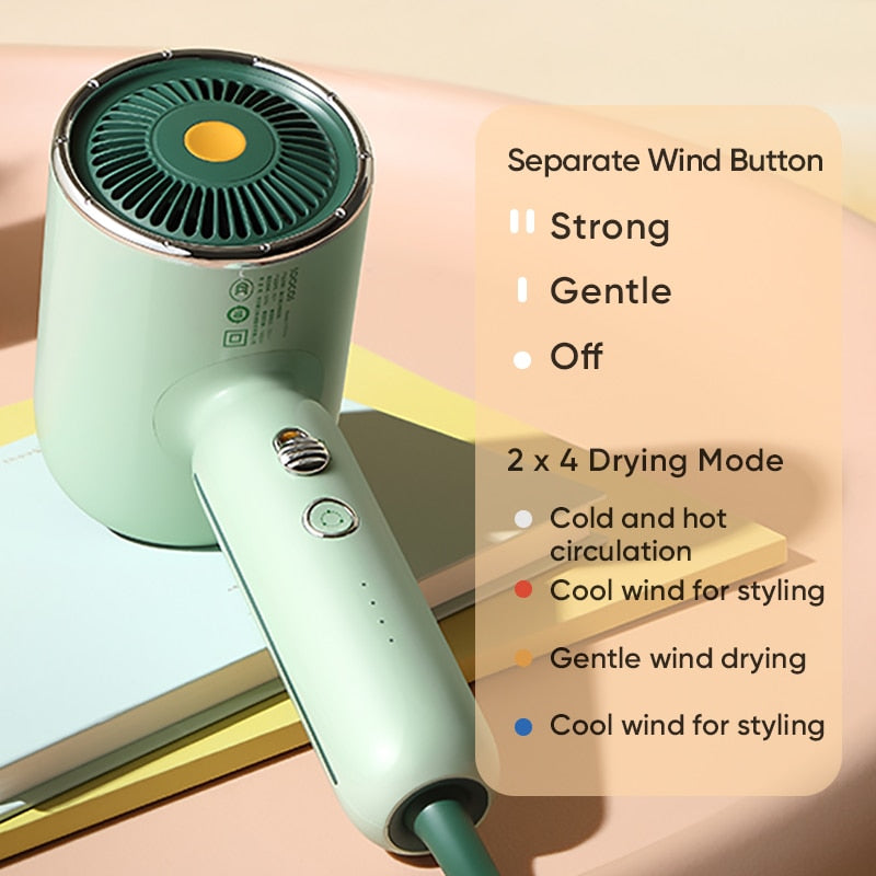SOOCAS RH1 Professional Hair Dryer 1600W High-Power Ion Salon Electric Mini Hair Dryer for Home Appliance Personal Styling Tools