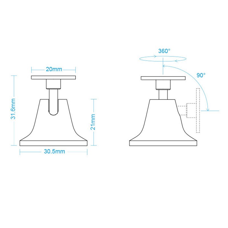 Original Aqara Human Body Sensor Holder Stand 360 Degree Free Rotation Motion Sensor Base ONLY for Mijia Body Aqara body sensor