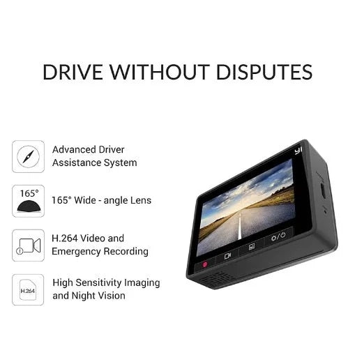 xiaomi YI Smart Dash Cam For Car ADAS 2.7 Screen Full HD 1080P Dash Cam with Night Vision ADAS upgrade International Version