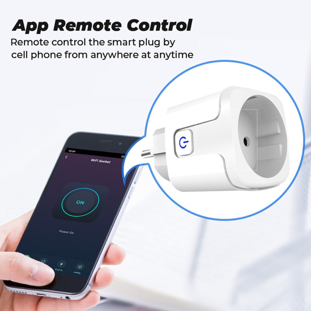 Tuya Zigbee Smart Plug 20A EU Smart Socket With Power Monitoring Timing Function Voice Control Via Alexa Google Home Yandex