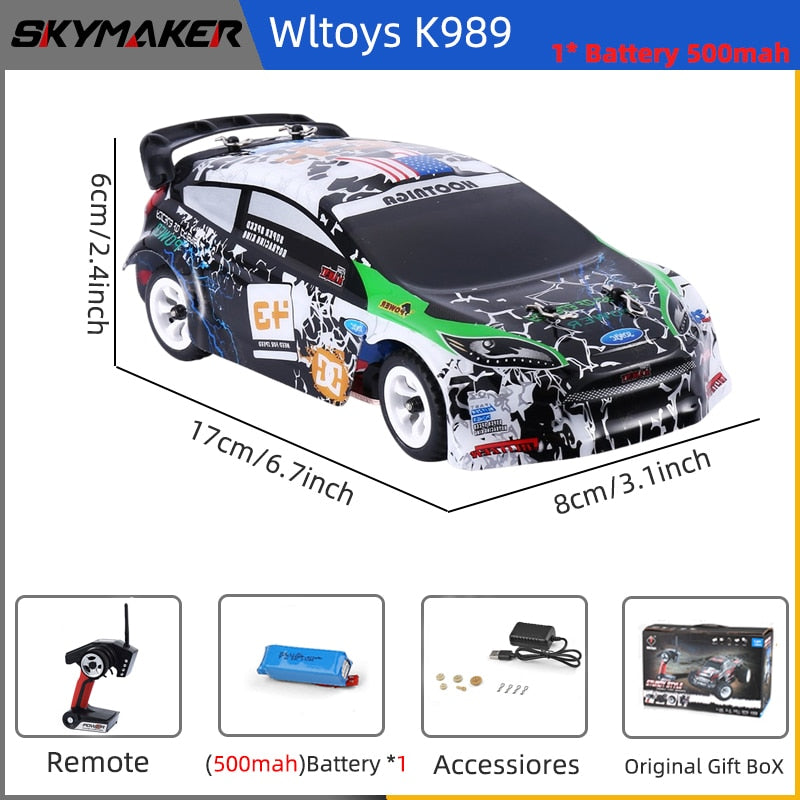 WLtoys K989 Rc Racing Drift Car 1:28 4WD Drive Off-Road 2.4G High Speed 30Km/H Alloy RC Car 1/28 Drift Rally Vehicle Toys