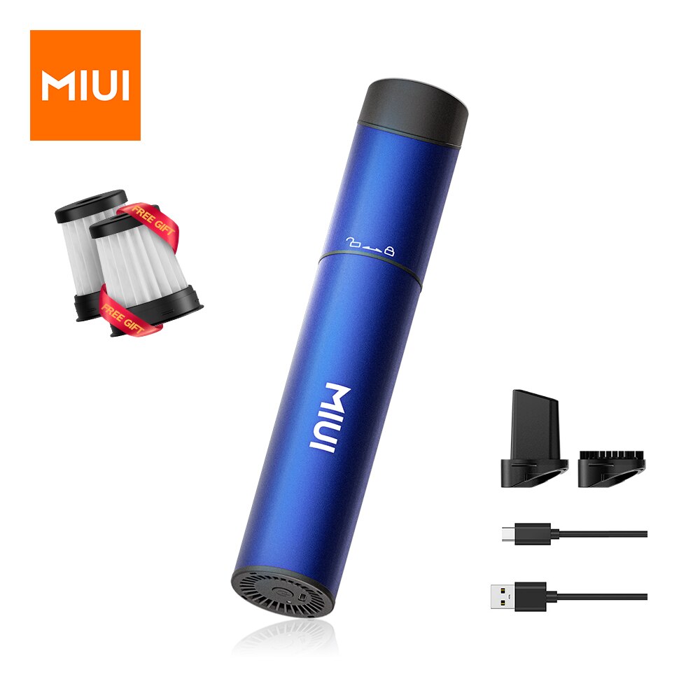 MIUI Cordless Handheld Vacuum Cleaner Portable USB Rechargeable Car Vacuum 2-Suction Power Mini & Cool Model-X（Aluminum Alloy）