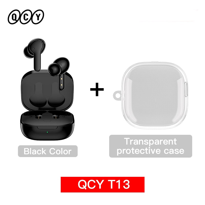 QCY T13 Wireless Smart Headphone BT5.1 TWS Earphone 4 Mic ENC HD Call Headset Touch Control Earbuds Long Standby 40H