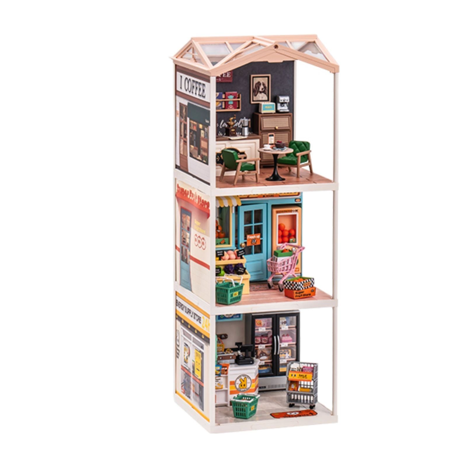 Robotime Rolife 3D Puzzle Kit Build Your Own Golden Wheat Bakery a Charming and Intricate DIY Miniature House Set for Kids Adult