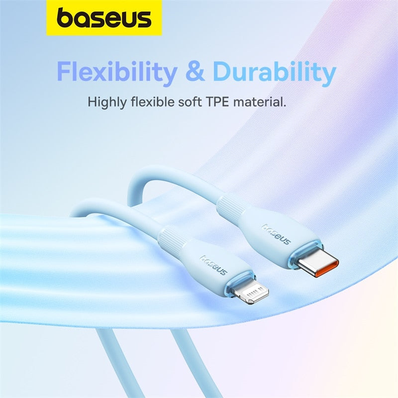 Baseus USB C Cable For IPhone 14 13 12 11 pro Max XS 20W Fast Charging Cable Type C To Lighting Date Wire For iPad Macbook TPE