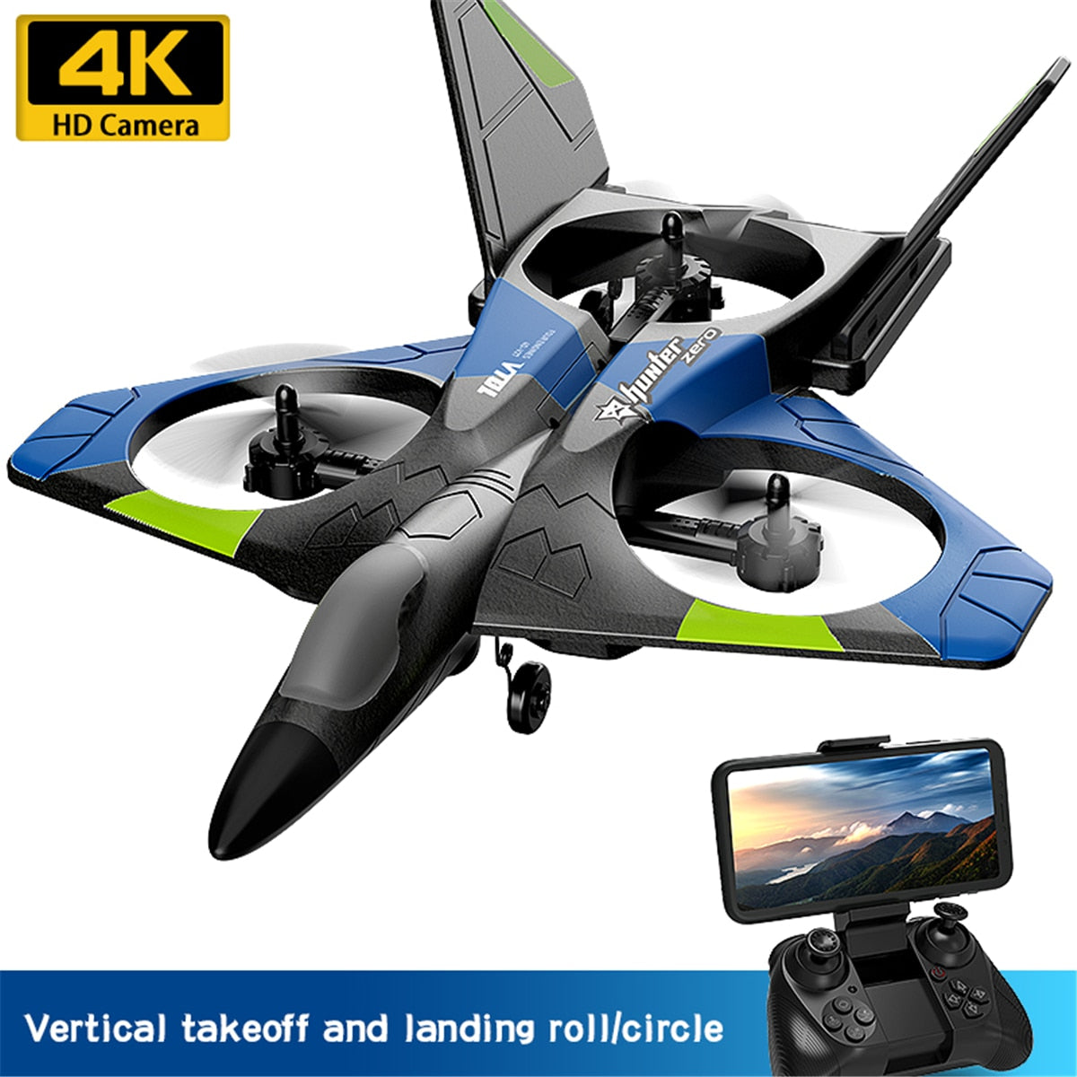 New V27 Oversized Remote Control Combat Glider One Key Return Foam Drones 4K HD Aerial Photography Aerial Vehicle Boys Toys