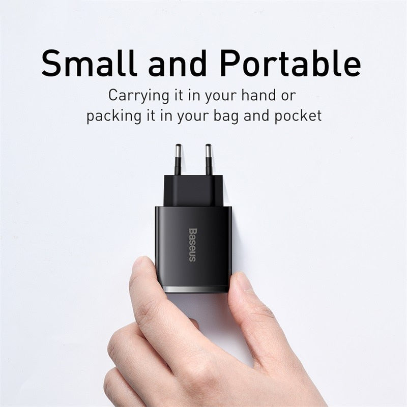 Baseus 30W USB Type C Charger Phone Charger PD Quick Charge For iPhone 14 13 12 Pro Max QC3.0 Fast Charging For Samsung Xiaomi