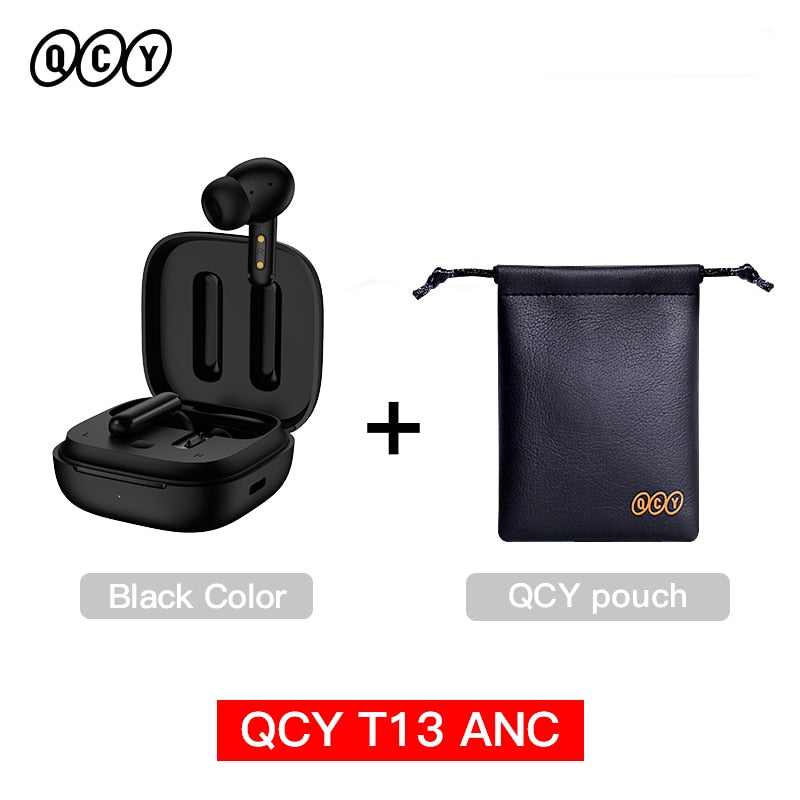 QCY T13 ANC Wireless Earphones Bluetooth 5.3 TWS ANC Noise Cancellation Headphone 4 Mics ENC Headset in-Ear Handfree Earbuds