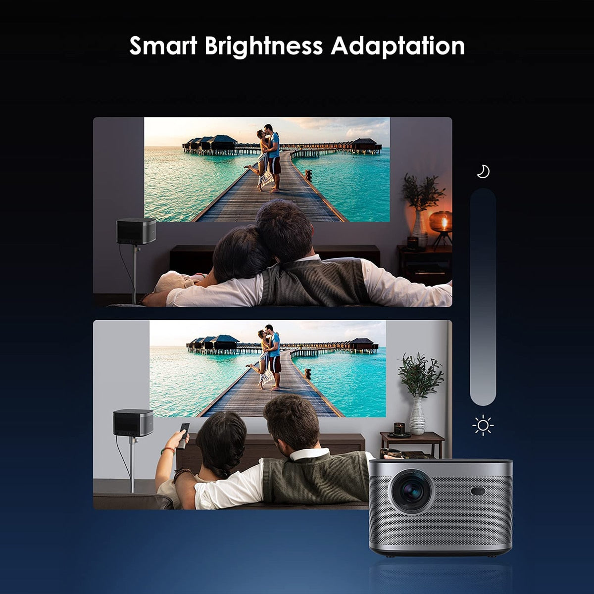XGIMI Horizon  DLP Smart Projector  Infinite Zoom Android TV 10.0 Harman Kardon speaker 2200 ANSI lumens 4K