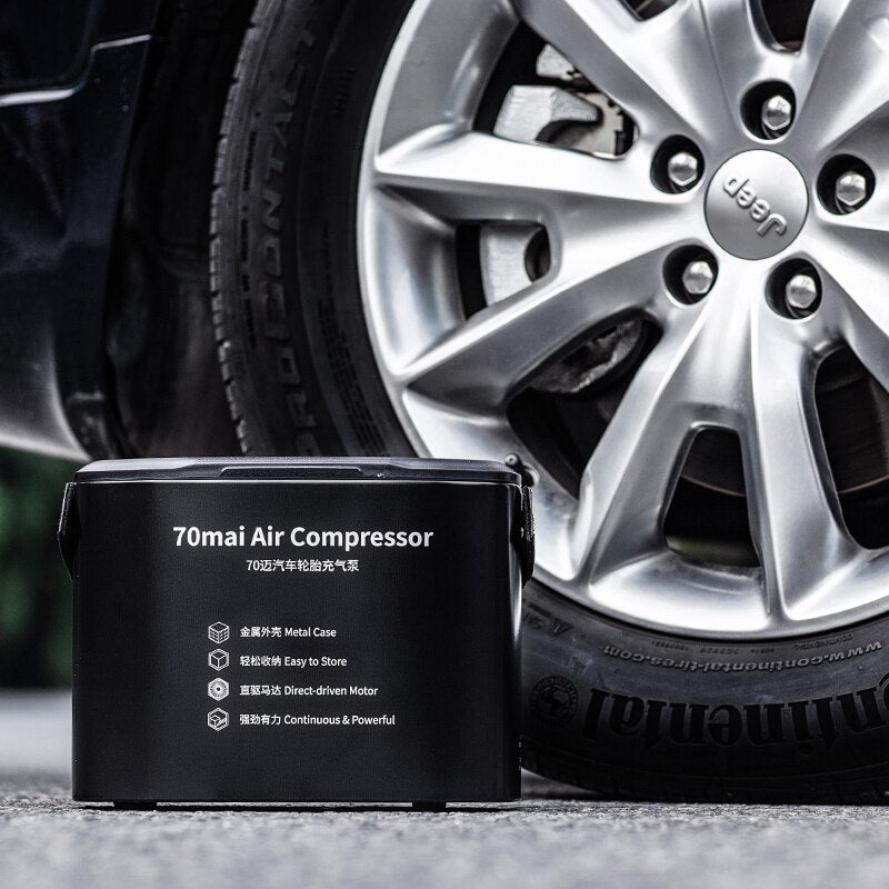 Xiaomi 70mai Air Compressor 12V 70 MAI Protable Electric Car Air Pump Metal Box Mini Tire Inflator Pump Wireless Auto Tyre Pumb