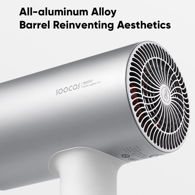 SOOCAS H5 Hair Dryer S Portable Intelligent Thermostatic 1800W High Power Negative Ion Hair Dryer