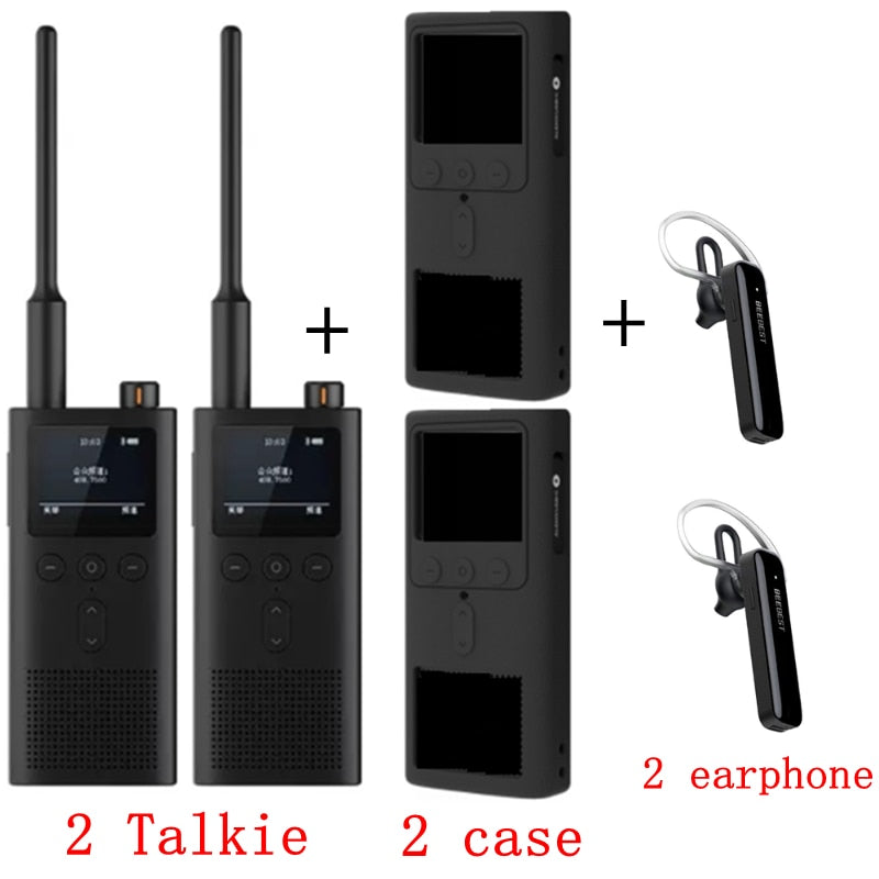 Original Xiaomi Mijia Walkie Talkie 2 5W UV Dual Band Radio IP65 Waterproof 13 Days Long Standby Interphone Location Share