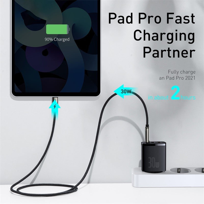 Baseus 30W USB Type C Charger Phone Charger PD Quick Charge For iPhone 14 13 12 Pro Max QC3.0 Fast Charging For Samsung Xiaomi