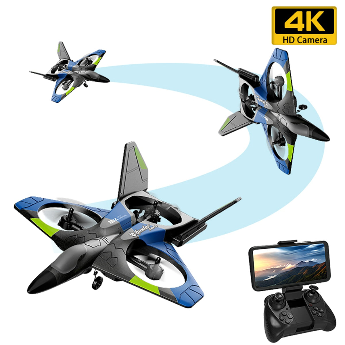 New V27 Oversized Remote Control Combat Glider One Key Return Foam Drones 4K HD Aerial Photography Aerial Vehicle Boys Toys