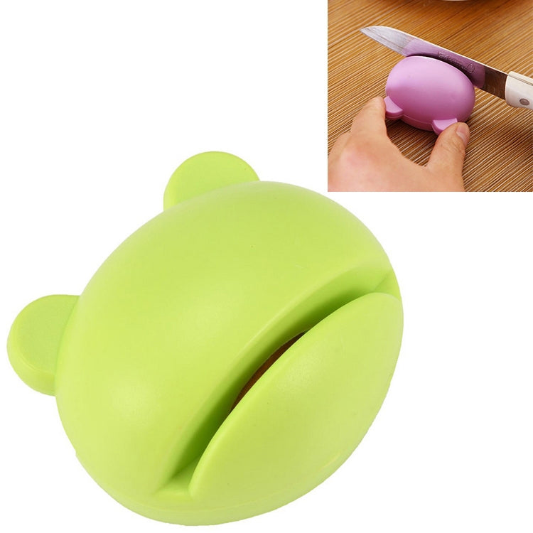 Multifunction Cartoon Design Knife Sharpener(Green)