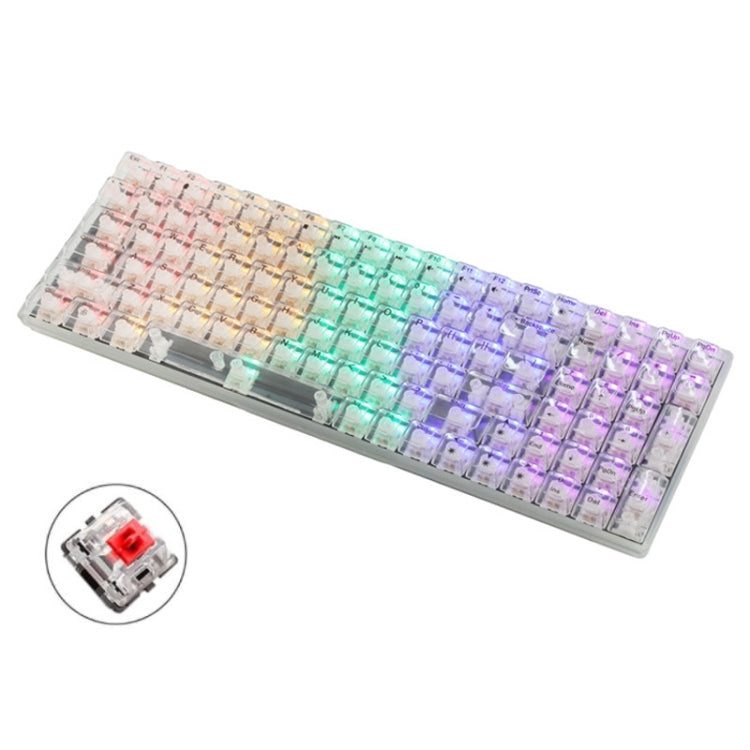 100 Keys Customized Gaming Wired Mechanical Keyboard Transparent Keyca