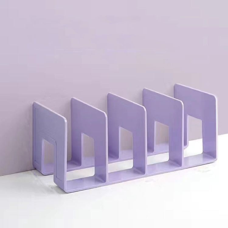 Acrylic Desktop Bookend Book Storage Rack Office Stationery Bookshelf,