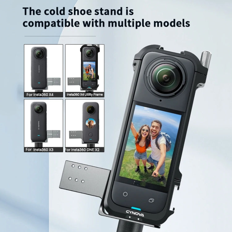 For Insta360 X4 X3 One X2 CYNOVA Cold Shoe Expansion RODE Wireless