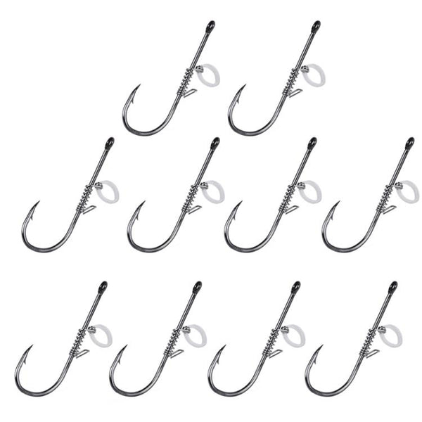 crooked end fishing hook images Tusk Flipping - Screwlock Keeper and barbs that reduce the possibility of fish escaping Fish Hooks, Antique Brass Fish