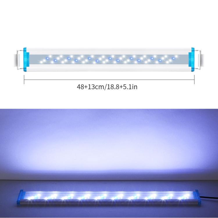Ultra-Thin Aquarium LED Light With 4 Rows Of 5730 LEDs 48cm Blue+White