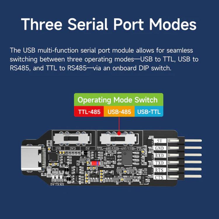 YAHBOOM USB Multi-Protocol Serial Converter Module For STM32, ESP32, R