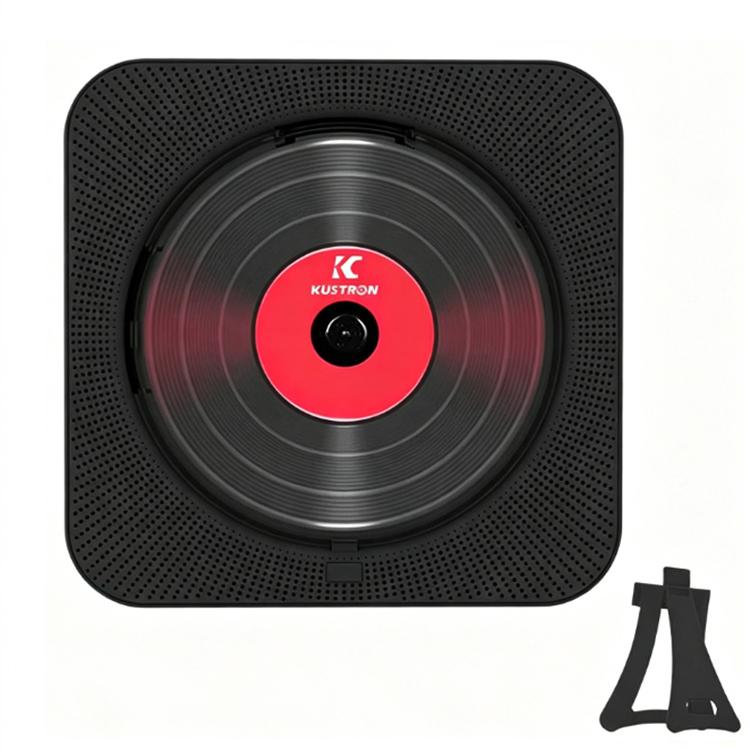 KUSTRON Home Wall-Mounted Rechargeable CD Player Bluetooth Speaker Mus