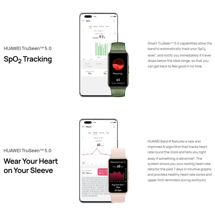 Huawei Band 8 NFC / 8 Smartband Bracelet 1.47 AMOLED Heart Rate Blood  Oxygen