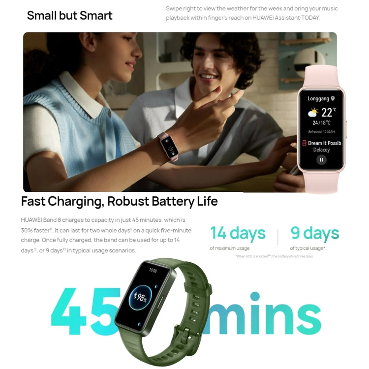 HUAWEI Band 8 Smartwatch, Full View Display, 1.47 Inches, 2 Weeks Battery  Lasts High Precision Sleep Measurement, Midnight Black from Japan