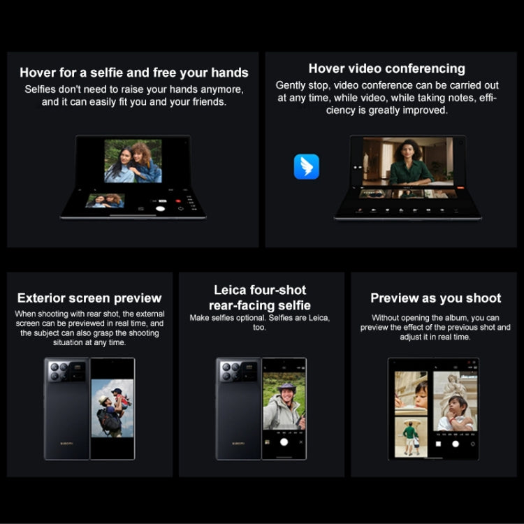 Xiaomi MIX Fold 3 5G, 12GB+256GB, 8.03 inch + 6.56 inch MIUI Fold Qualcomm  Snapdragon 8 Gen2 Octa Core up to 3.36GHz, NFC, Network: 5G(Black)