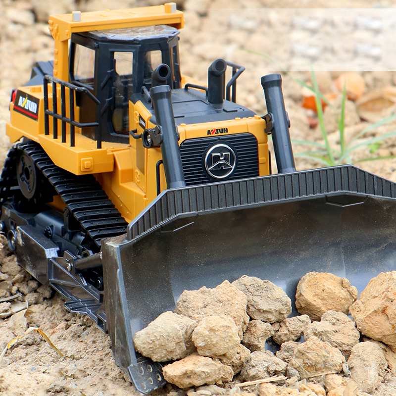 ZHENDUO Remote Control Truck 8CH RC Bulldozer Machine on Control Car Toys for Boys Hobby Engineering New Christmas Gifts