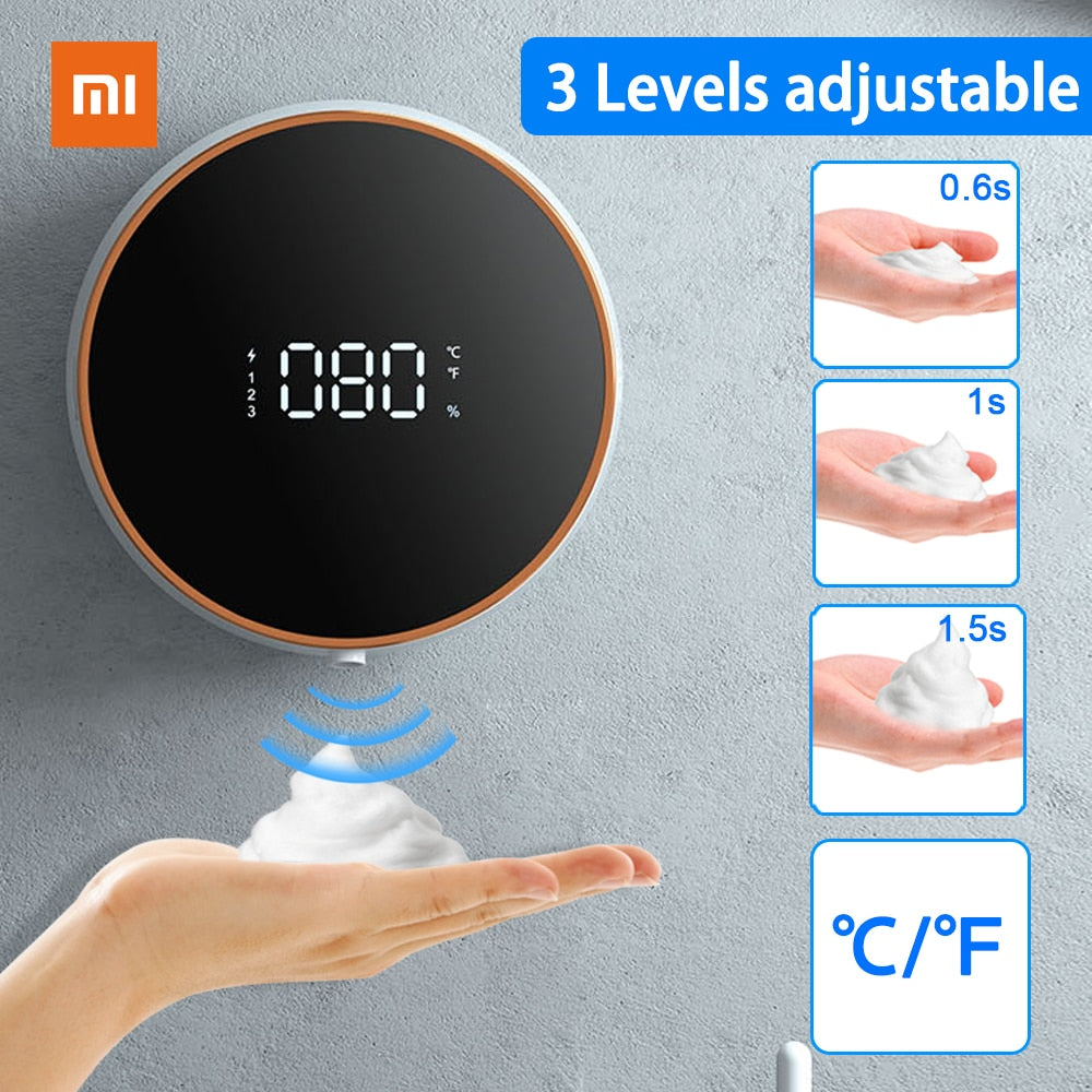 Xiaomi Automatic Soap Dispenser USB Liquid Foam Machine Wall-mounted Infrared Sensor Electric Hands Free Hand Sanitizer Tool