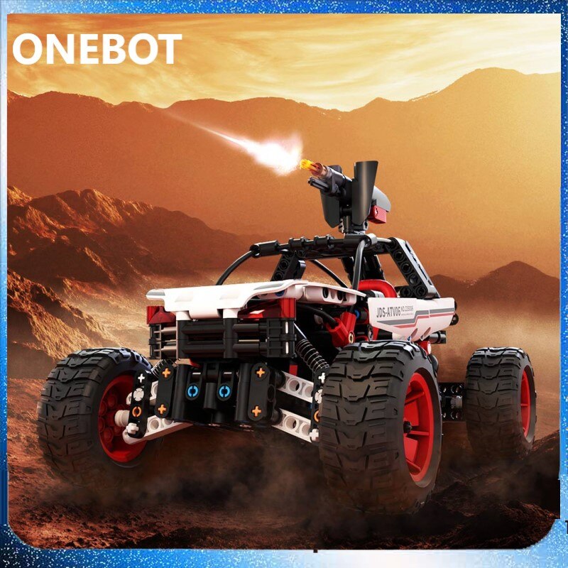 ONEBOT Jupiter Dawn Sword Tooth Tiger Armed Vehicle Assembly Block Toy Car Children's Puzzle Racing Boy Gift  toy building block