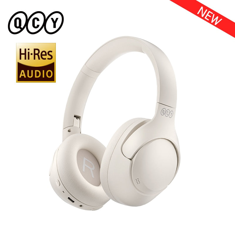 QCY H3 ANC Wireless Headphones Bluetooth 5.3 Hi-Res Audio Over Ear Headset 43dB Hybrid Active Noise Cancellation Earphones 70H